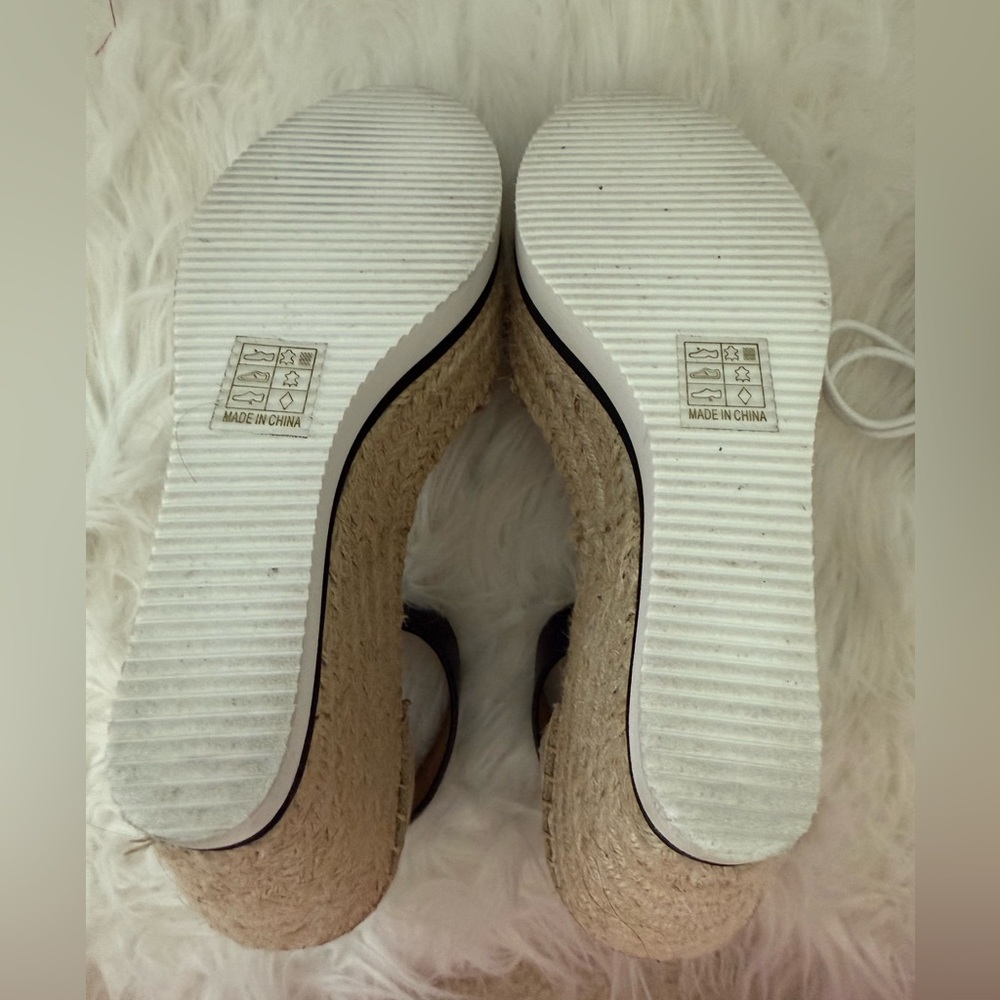 See By Chloe Glyn Espadrille Platform Wedge Sandals - Picture 7 of 9